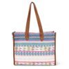 NEERA Premium Jacquard Boho Fabric Cosmic Chic Tote HandBags for women