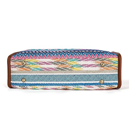 NEERA Premium Jacquard Boho Fabric Cosmic Chic Tote HandBags for women
